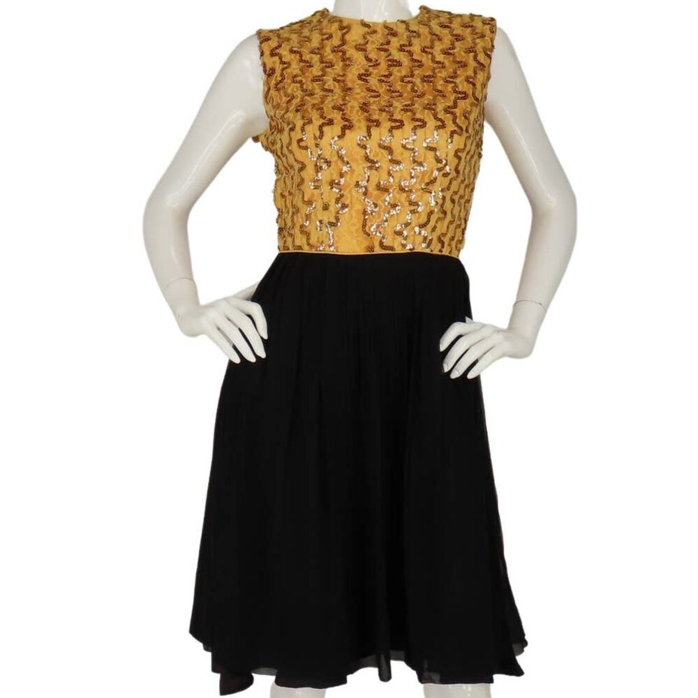 Vintage 50s Sequin Lace Dress XS